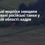 Українські морпіхи знищили замасковані російські танки у Донецькій області: кадри