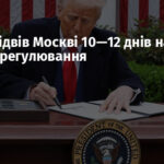 Трамп відвів Москві 10—12 днів на мирне врегулювання