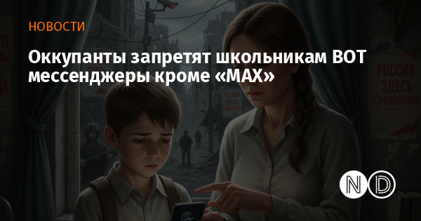 Оккупанты запретят школьникам ВОТ мессенджеры кроме «MAX»