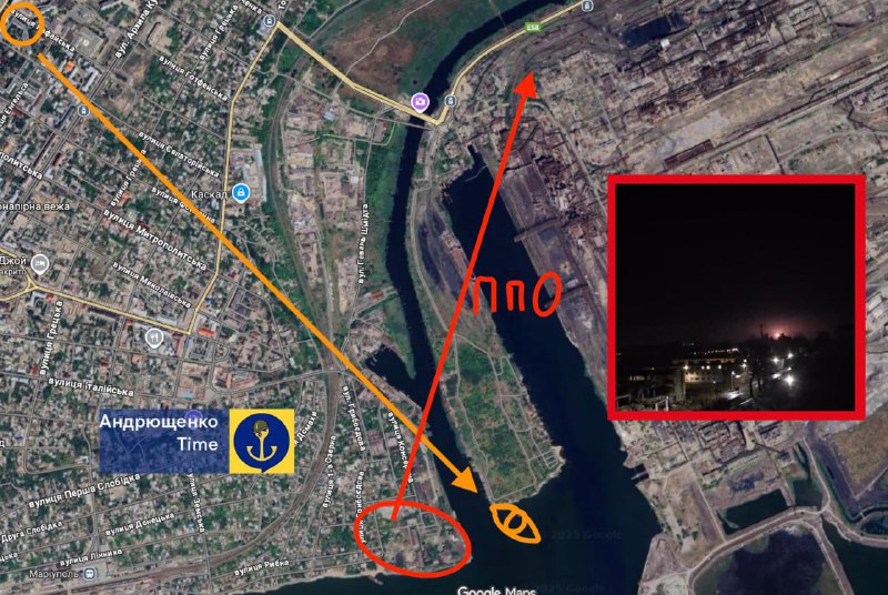 Нічна атака на Маріуполь. Фото з відкритих джерел