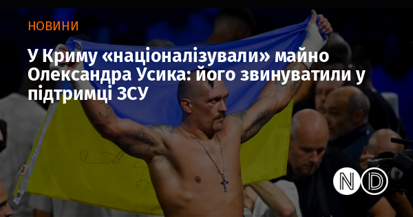 У Криму «націоналізували» майно Олександра Усика: його звинуватили у підтримці ЗСУ У Криму «націоналізували» майно Олександра Усика: його звинуватили у підтримці ЗСУ
