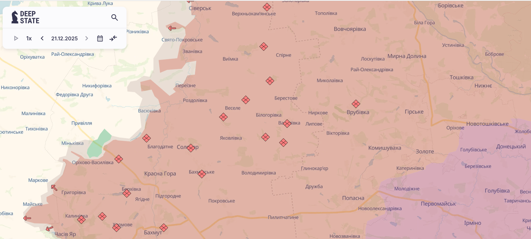 Скриншот: DeepState