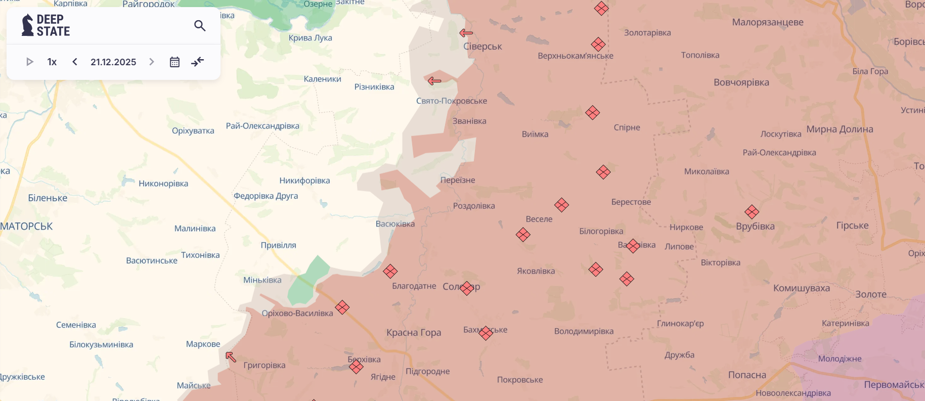 Скриншот: DeepState