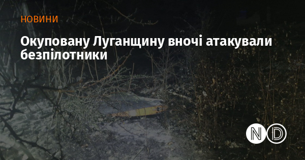 Окуповану Луганщину вночі атакували безпілотники Окуповану Луганщину вночі атакували безпілотники