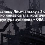 В окупованому Лисичанську з 2 січня практично немає світла: критична інфраструктура зупинена – ОВА
