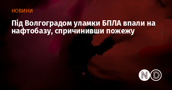 Під Волгоградом уламки БПЛА впали на нафтобазу, спричинивши пожежу