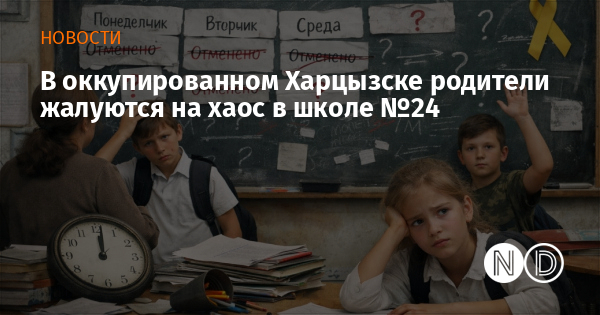 В оккупированном Харцызске родители жалуются на хаос в школе №24