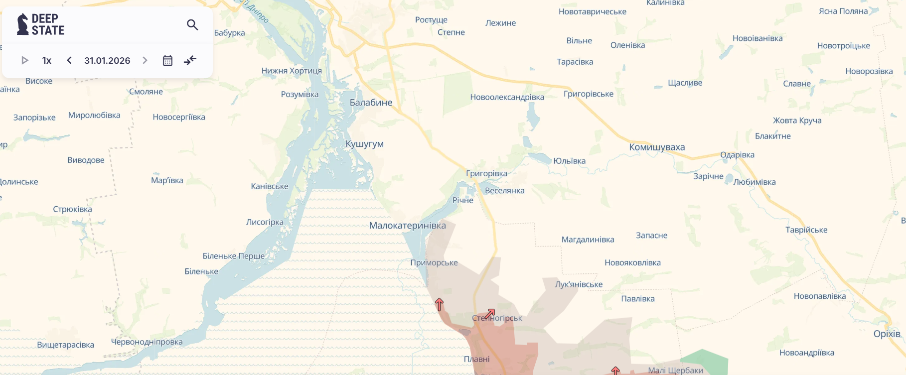 Скриншот: DeepState