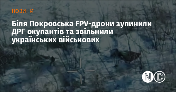 Біля Покровська FPV-дрони зупинили ДРГ окупантів та звільнили українських військових