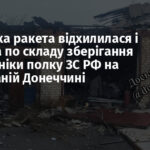 Російська ракета відхилилася і вдарила по складу зберігання автотехніки полку ЗС РФ на окупованій Донеччині