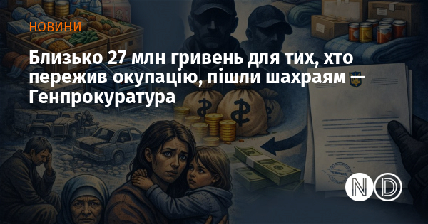 Близько 27 млн гривень для тих, хто пережив окупацію, пішли шахраям — Генпрокуратура