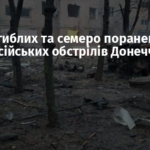 Двоє загиблих та семеро поранених за добу російських обстрілів Донеччини