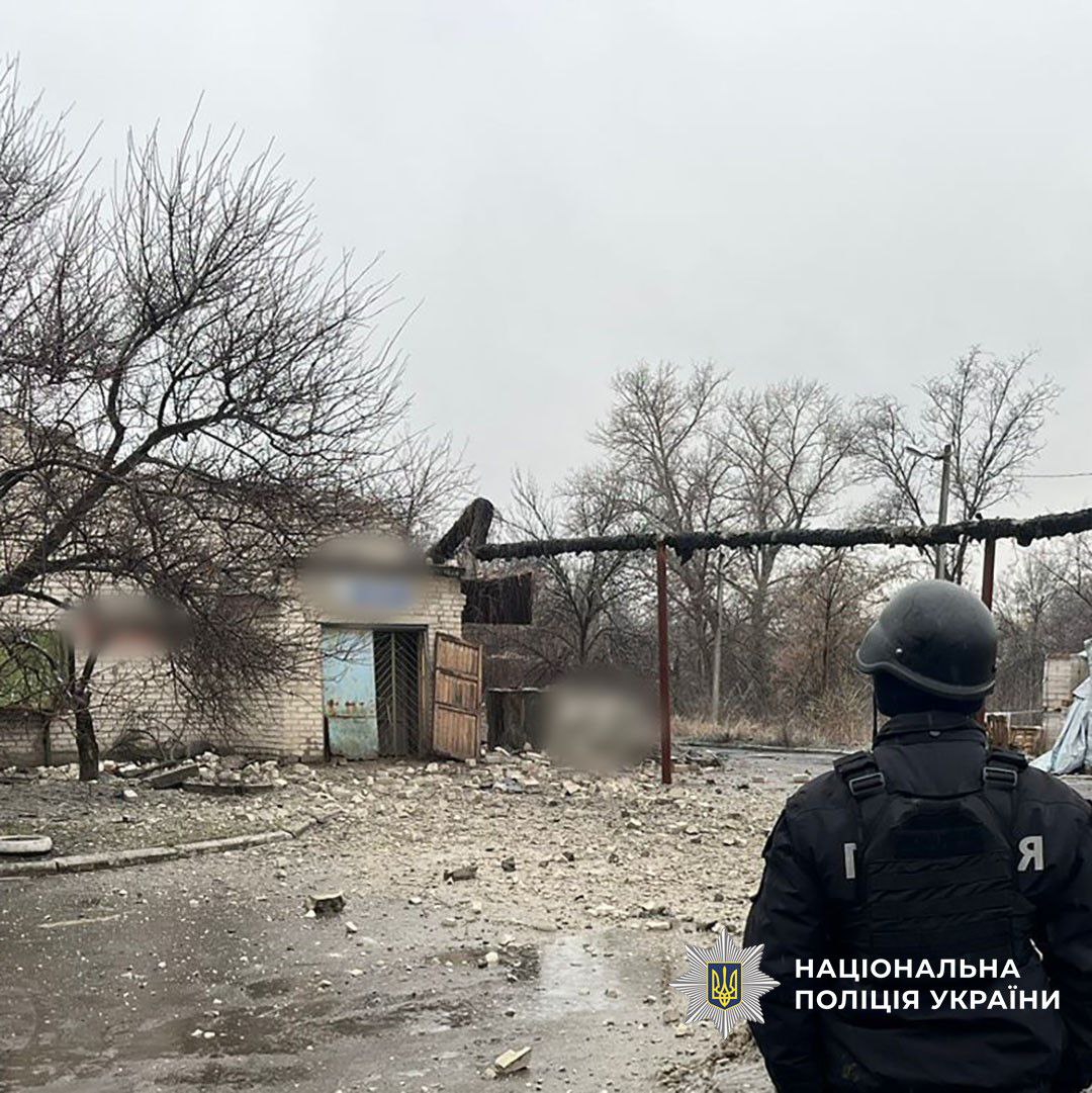 Последствия ударов по Донетчине. Фото: Нацполиция Украины 