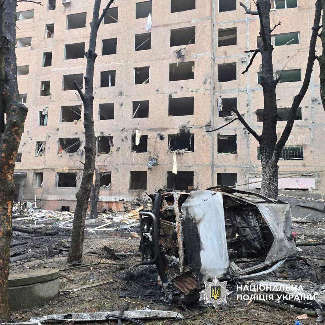 Последствия ударов по Краматорску. Фото: Нацполиция Украины 