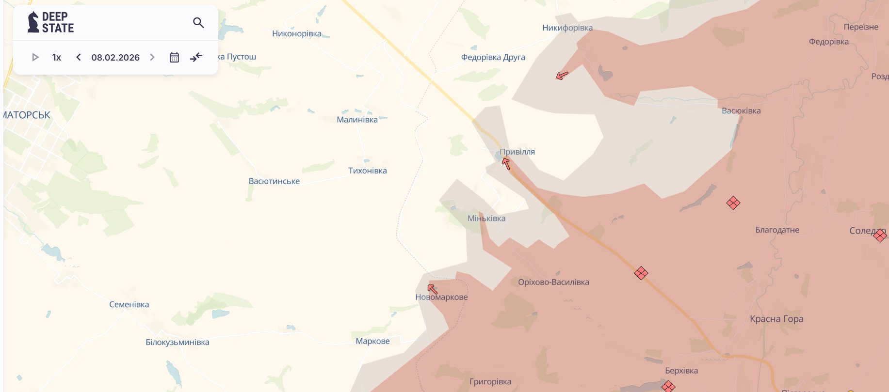 Скриншот: DeepState