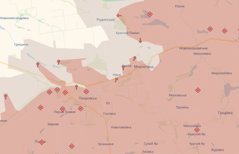 «Місто ось-ось перейде в руки росіян»: у DeepState розповіли про погіршення ситуації в районі Покровська